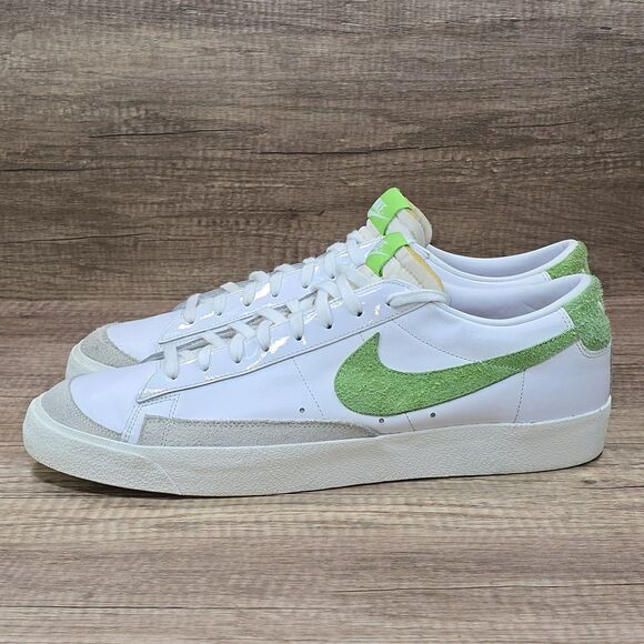 Nike Blazer \'77 Vintage Low Soccer Men\'s Sz 15 White Green Sneakers (DJ6193-100)